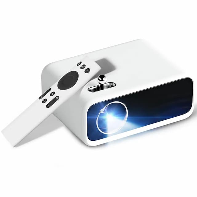 Wanbo Mini LCD portable projector with 250 ANSI Lumens and cutting-edge LTPS Display Technology, White