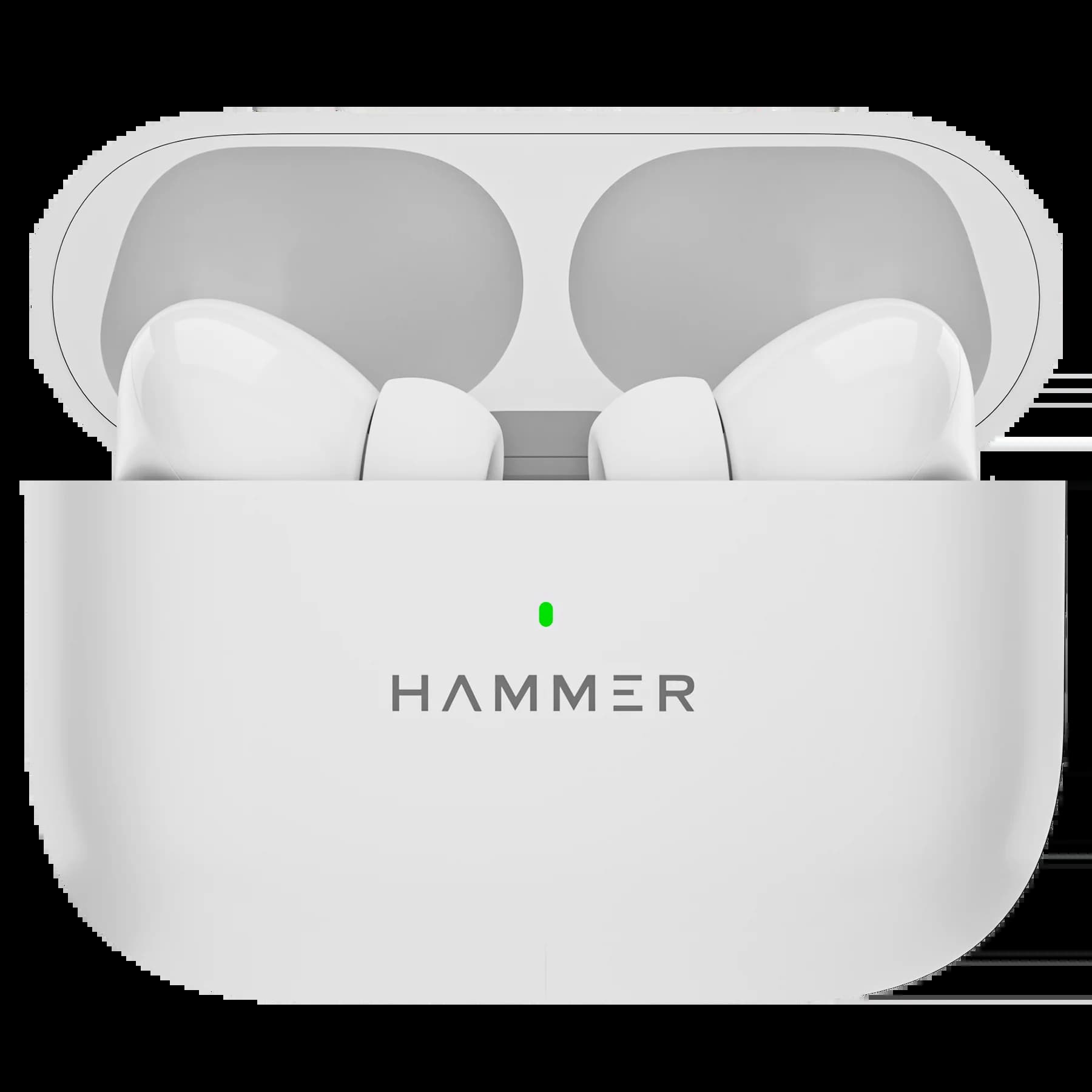 Hammer Aero Max Bluetooth Earbuds with Clear Calling and upto 30 Hrs Playtime, White