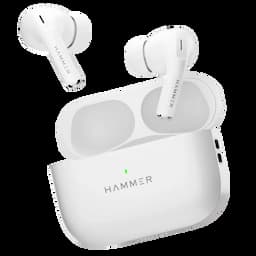 Hammer Aero Max Bluetooth Earbuds with Clear Calling and upto 30 Hrs Playtime, White