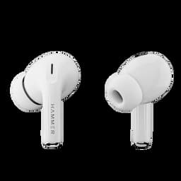 Hammer Aero Max Bluetooth Earbuds with Clear Calling and upto 30 Hrs Playtime, White