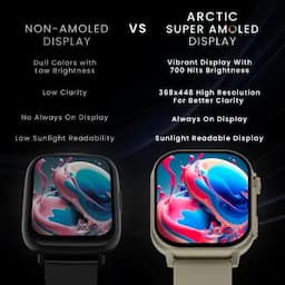 Hammer Arctic, Bluetooth Calling Smartwatch with 2.04 inch SUPER AMOLED Display, Champagne Gold