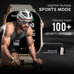 Hammer Arctic, Bluetooth Calling Smartwatch with 2.04 inch SUPER AMOLED Display, Champagne Gold