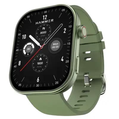Hammer Tussle, Bluetooth Calling Smartwatch with 2.01 inch HD Display & Voice Assistant, Limelight Green