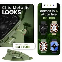 Hammer Tussle, Bluetooth Calling Smartwatch with 2.01 inch HD Display & Voice Assistant, Limelight Green