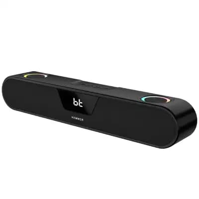 Hammer BeatBox, Bluetooth Soundbar 24W Output with upto 8Hr Playtime, Black