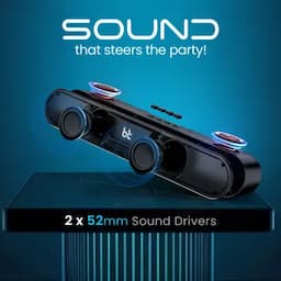 Hammer BeatBox, Bluetooth Soundbar 24W Output with upto 8Hr Playtime, Black