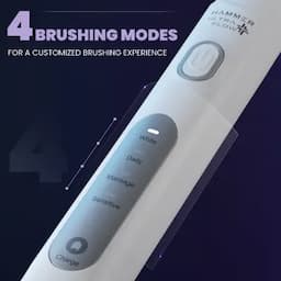 Hammer Ultraflow Plus Oscillating Electric Toothbrush for Adults with 2 Brush Heads, 4 Brushing Modes, White