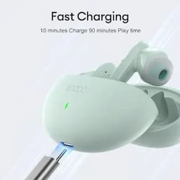 IKODOO Buds Z Truly Wireless in-Ear Earbuds with Mic, AI-ENC, Upto 28 Hrs Playtime, 10mm Bass Drivers, Bluetooth 5.3, Quick Pair, IPX4, Type-C, Fast Charging-(10 Min = 90 Min), Green