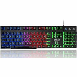 Offbeat Slayer RGB Backlit Mechanical Feel Like Wired Gaming Keyboard Mouse combo, for Computer, Laptop, PC, Black