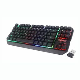 Offbeat Dexter Pro Gaming RGB Keyboard Backlit Mechanical Feel Like Wireless Gaming Keyboard for PC, Laptop, Mac, Ipad, Black