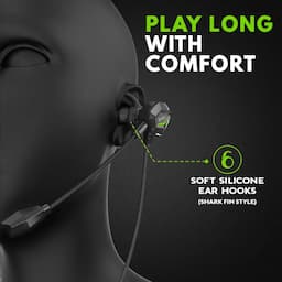 SpinBot W20 BattleBudz, Wired in Ear Gaming Earphones with mic for Mobile, PC,Laptop, Xbox One, PS4, PS5 (Green)