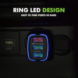 SpinBot CC3Q-NC ChargeUp, 3 Ports 30W Quick Charge 3.0 Car Charger Fast Charging (Without Cable)