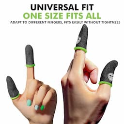 SpinBot SB-GS2P Thumb & Finger Sleeve for Mobile Game (4 Pieces), Pubg,Cod,Freefire -with Metal Carry Box-Pack of 2 Pair