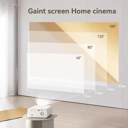 Wanbo X5 LCd Protable Projector,1100 ANSI Lumens, 1080P Native Resolution, White