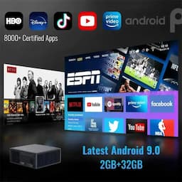 WZATCO Alpha X Projector, 9000 Lumens, 1080P Resolution, 4K HDR And HLG Content, HDMI ARC, Wifi-6, BT, 2GB RAM, Quad Core CPU, Black