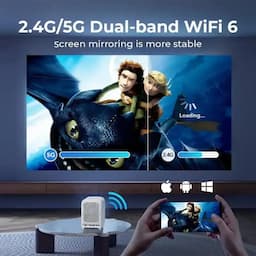 WZATCO CE, Full HD Native 1080P 770 ANSI, 4K Android Projector, HDMI ARC, Dust Proof, Auto (Focus + Keystone + Tilt + Screen Fit + Obstacle Shift),10W Speaker, WiFi 6, BT, for Home, Outdoor, White